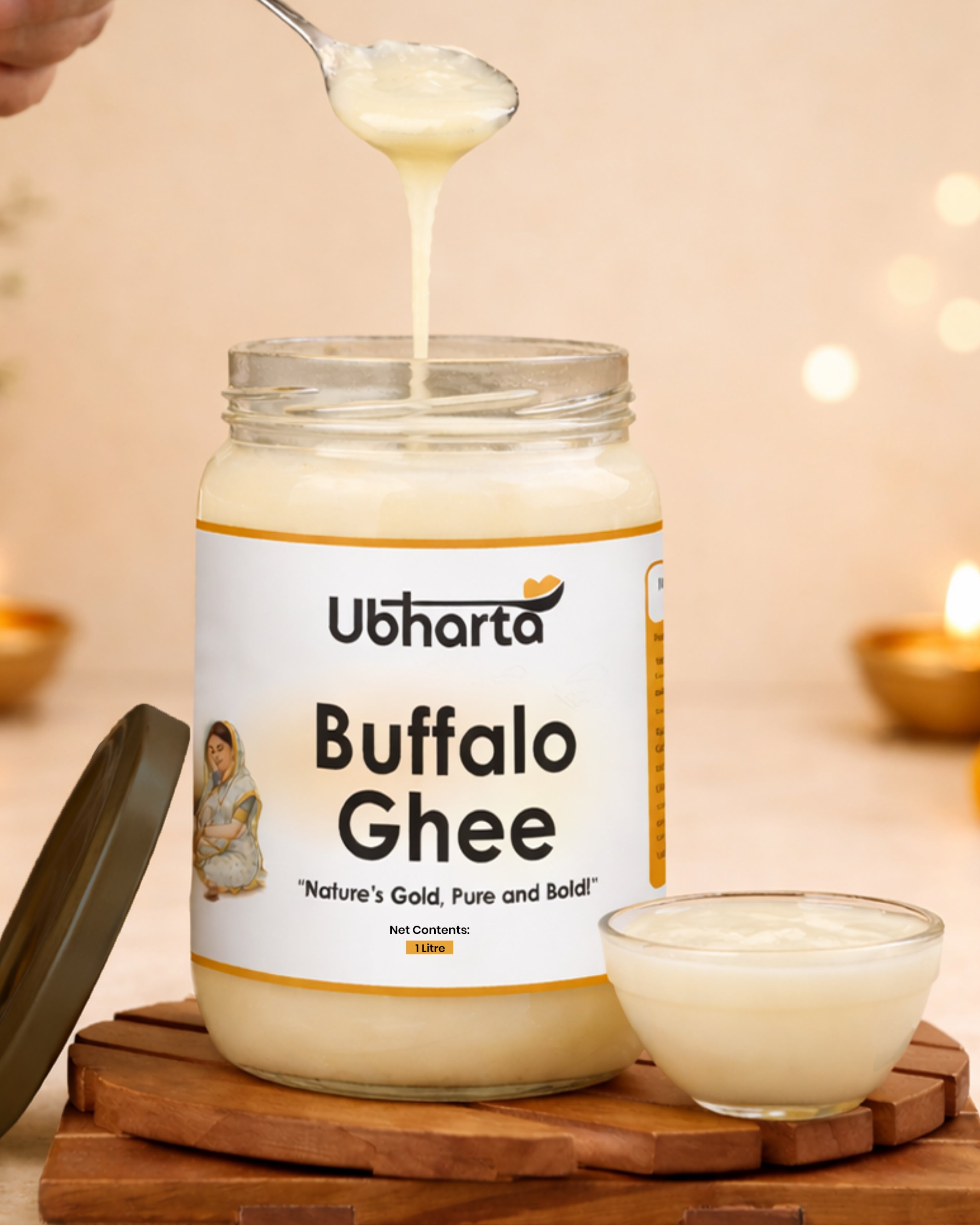 Image of A2 Desi Buffalo Bilona Ghee 1 liter
