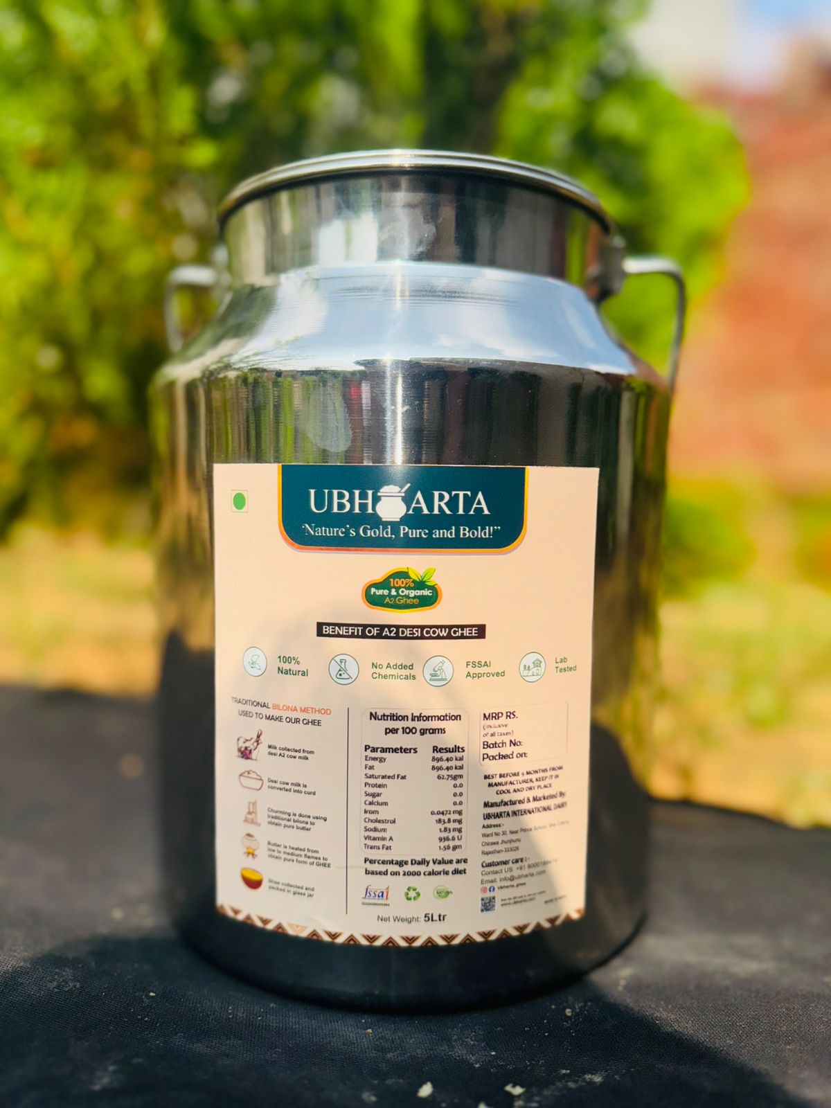 A2 Desi Cow Bilona Ghee 5 Ltr